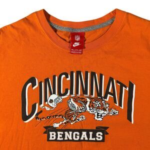 Nike Cincinnati Bengals Leaping Tiger Graphic Shirt Men’s 3XL Dri-Fit Orange NFL